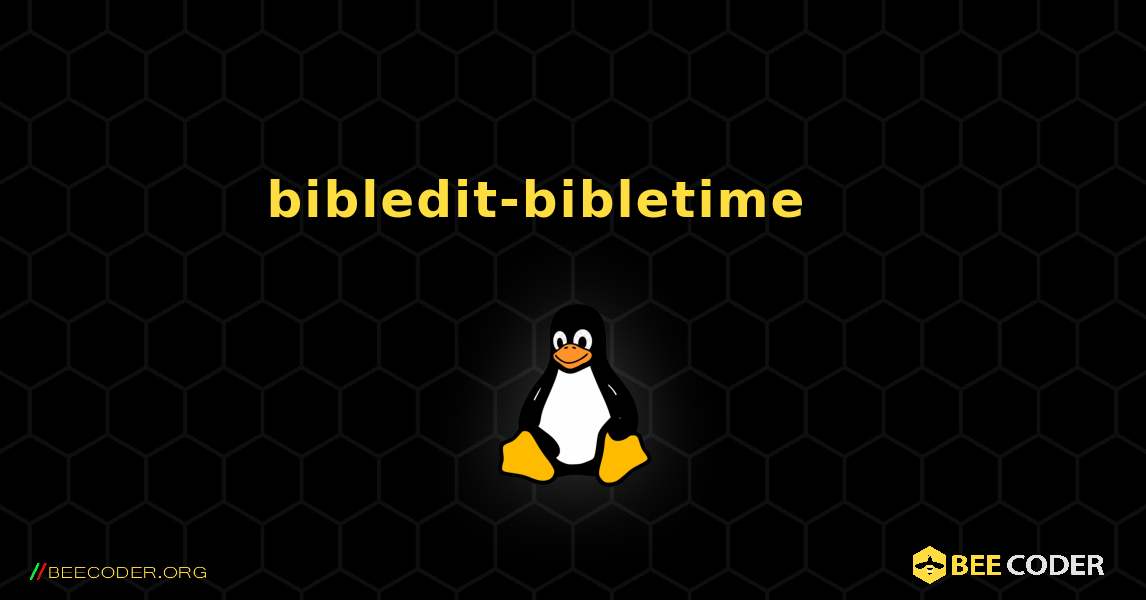 bibledit-bibletime 를 설치하는 방법. Linux