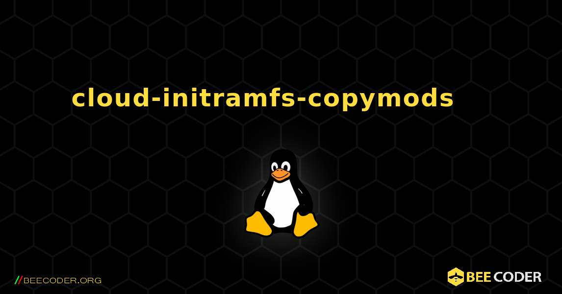 cloud-initramfs-copymods 를 설치하는 방법. Linux