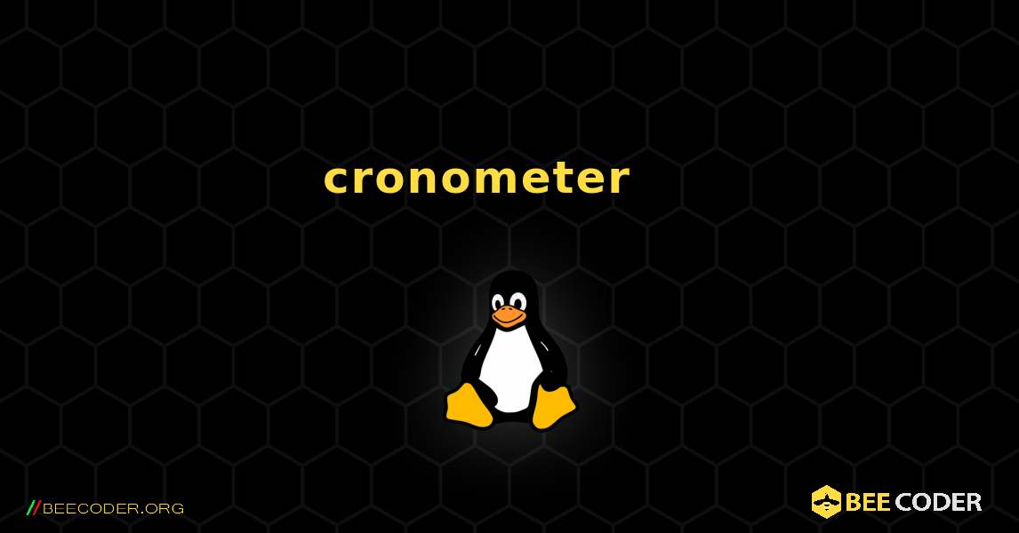 cronometer 를 설치하는 방법. Linux