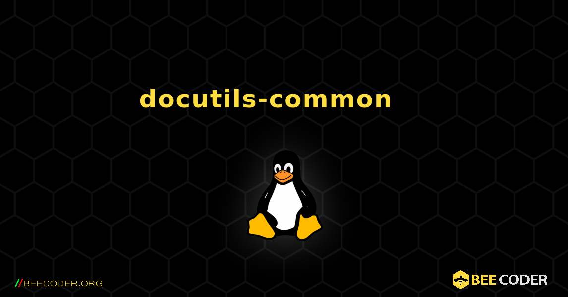 docutils-common 를 설치하는 방법. Linux