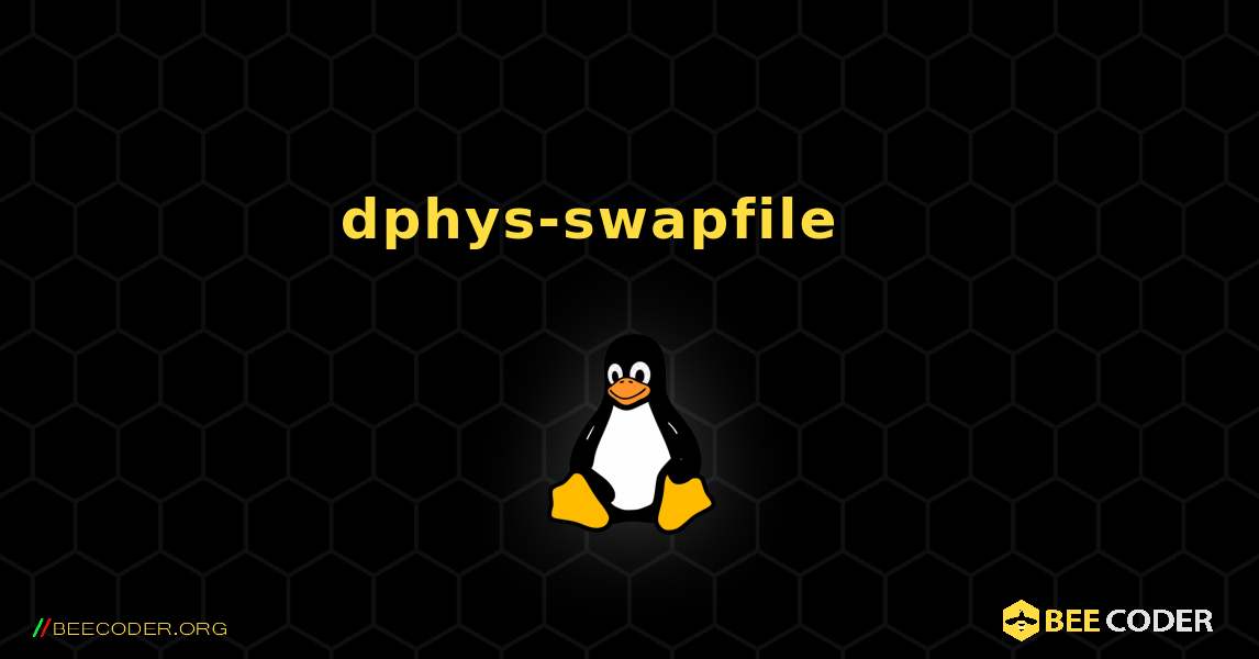 dphys-swapfile 를 설치하는 방법. Linux