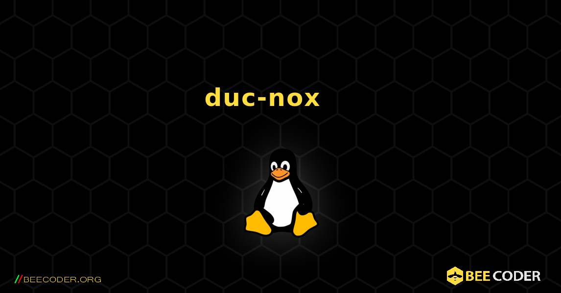 duc-nox 를 설치하는 방법. Linux