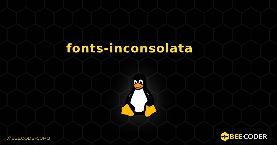fonts-inconsolata 를 설치하는 방법. Linux