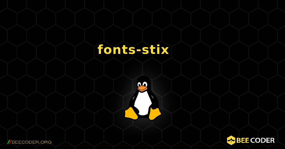 fonts-stix 를 설치하는 방법. Linux