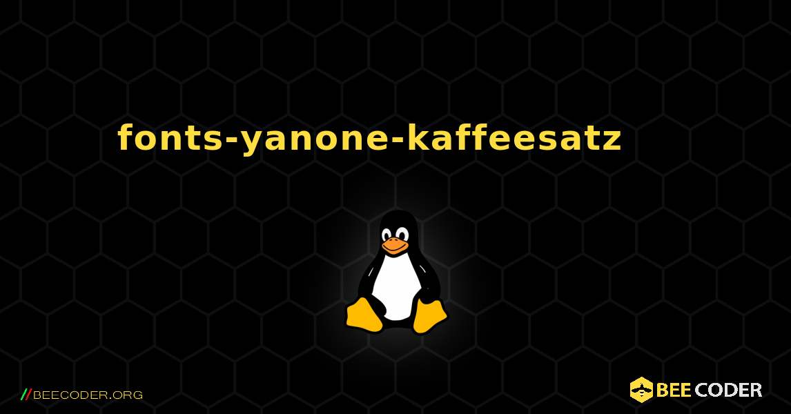 fonts-yanone-kaffeesatz 를 설치하는 방법. Linux