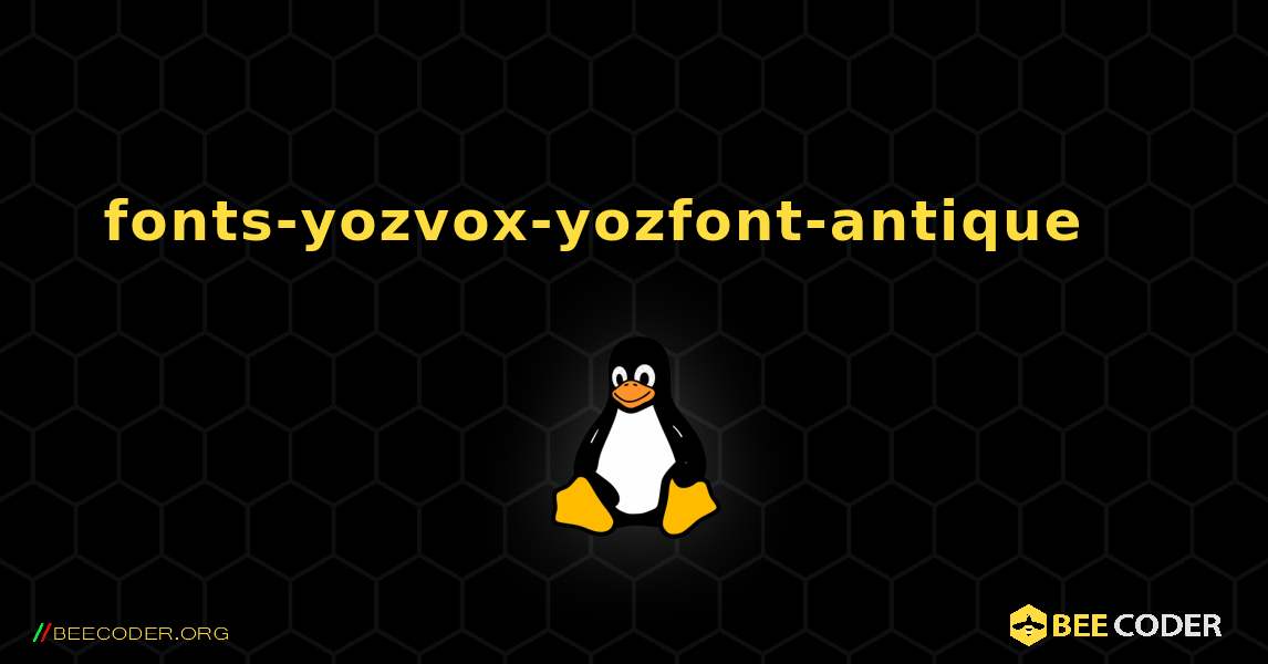 fonts-yozvox-yozfont-antique 를 설치하는 방법. Linux