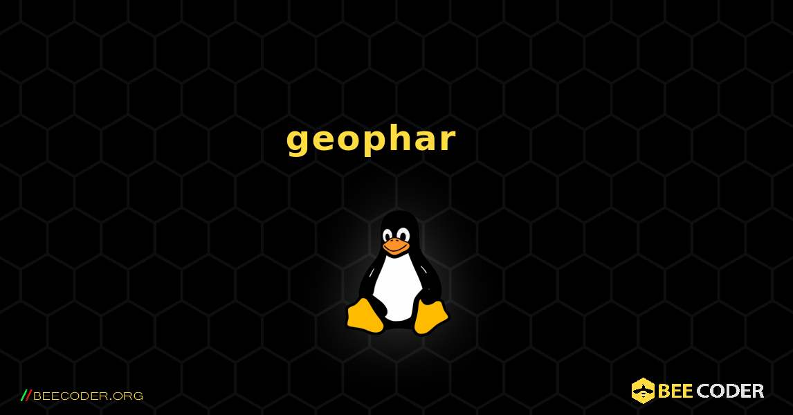 geophar 를 설치하는 방법. Linux