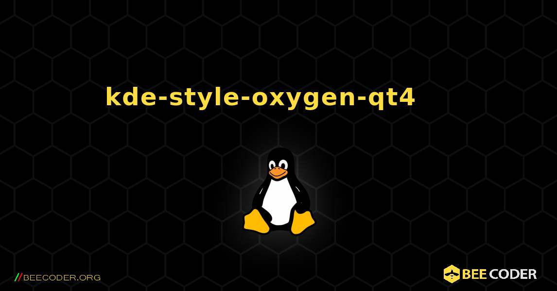 kde-style-oxygen-qt4 를 설치하는 방법. Linux