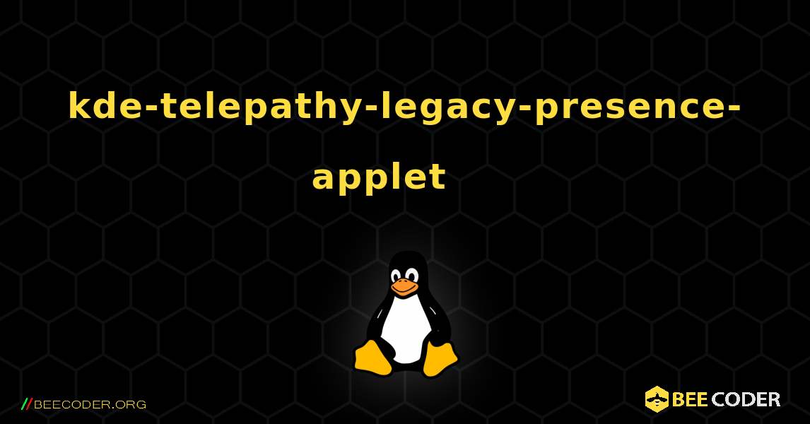kde-telepathy-legacy-presence-applet 를 설치하는 방법. Linux