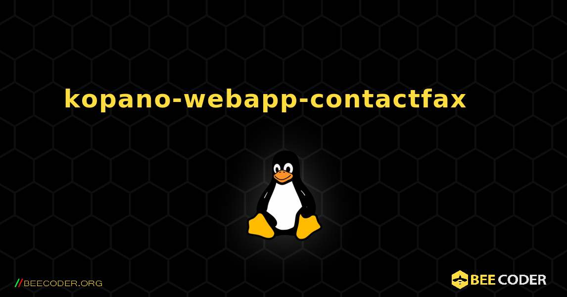 kopano-webapp-contactfax 를 설치하는 방법. Linux