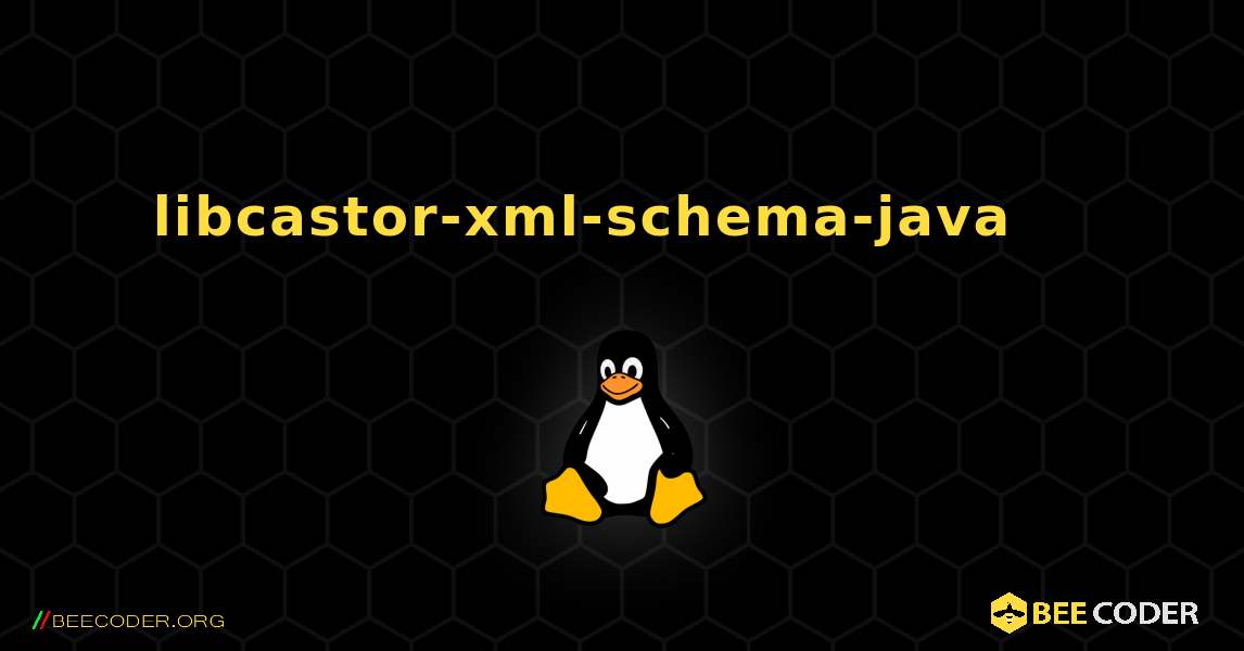 libcastor-xml-schema-java 를 설치하는 방법. Linux