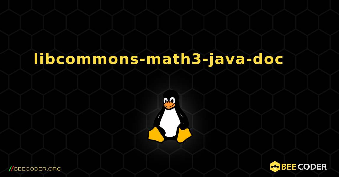 libcommons-math3-java-doc 를 설치하는 방법. Linux