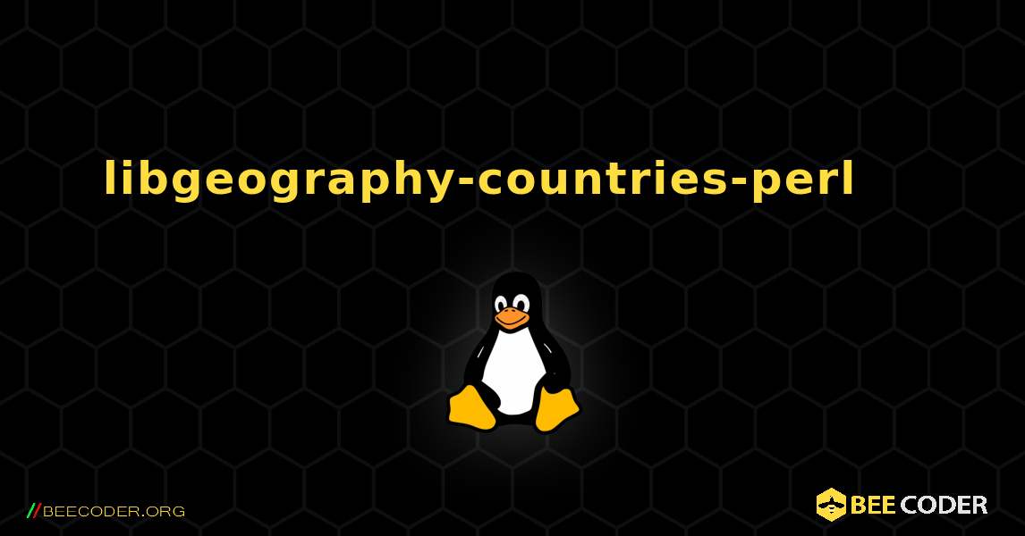 libgeography-countries-perl 를 설치하는 방법. Linux