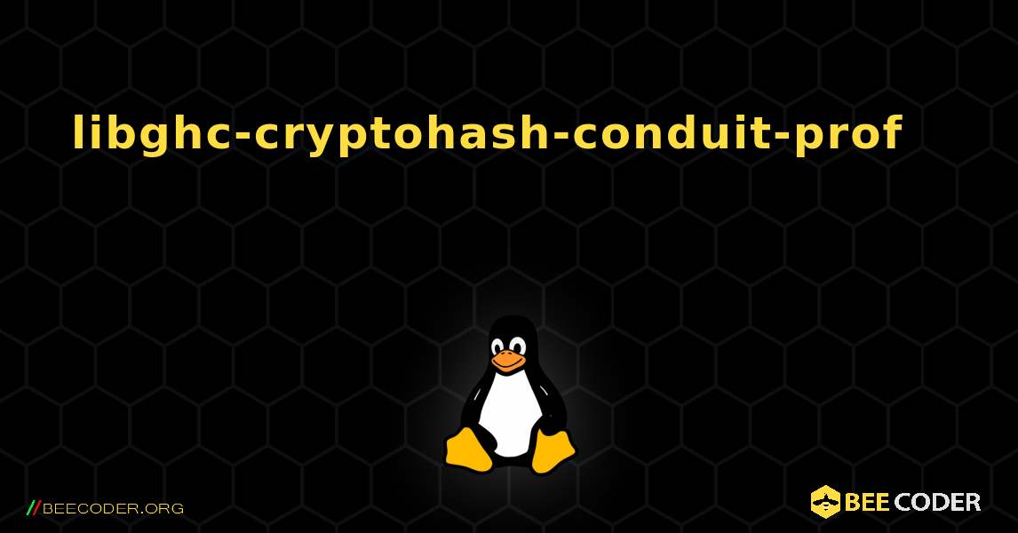 libghc-cryptohash-conduit-prof 를 설치하는 방법. Linux