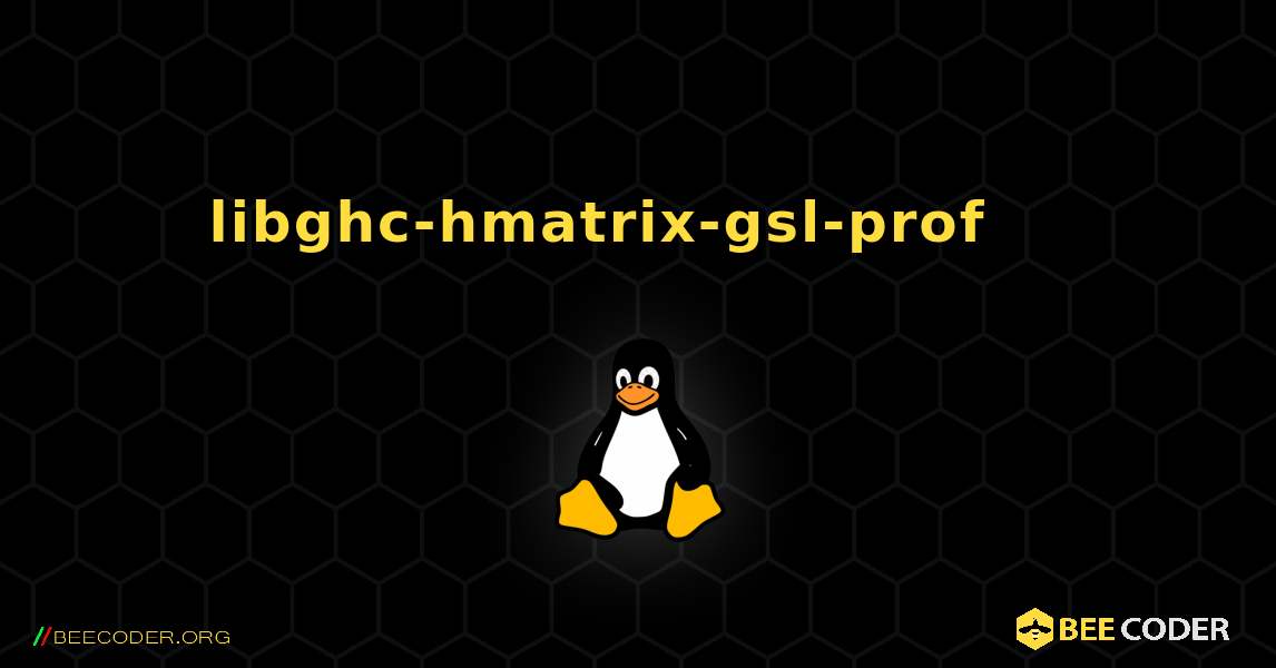 libghc-hmatrix-gsl-prof 를 설치하는 방법. Linux