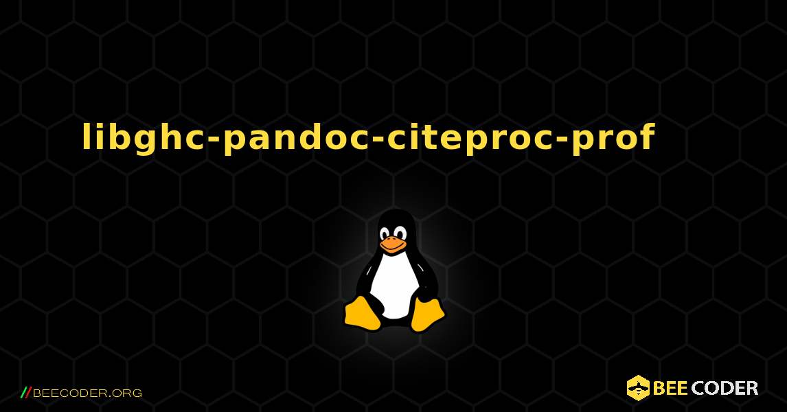 libghc-pandoc-citeproc-prof 를 설치하는 방법. Linux