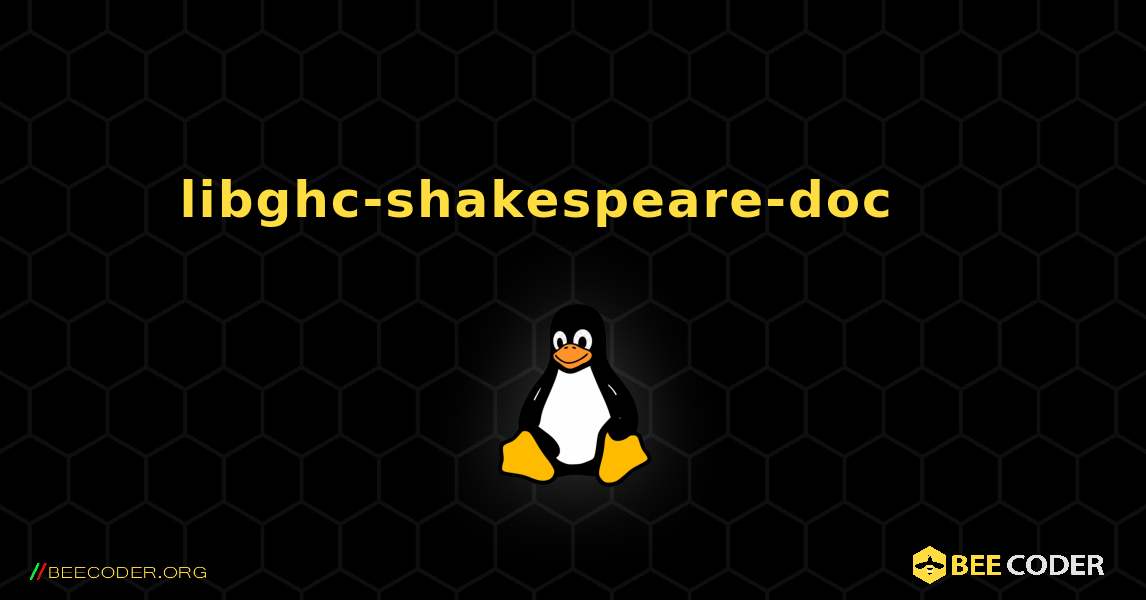 libghc-shakespeare-doc 를 설치하는 방법. Linux