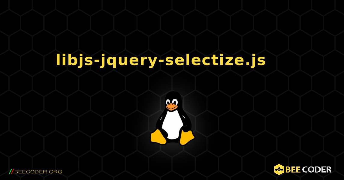 libjs-jquery-selectize.js 를 설치하는 방법. Linux