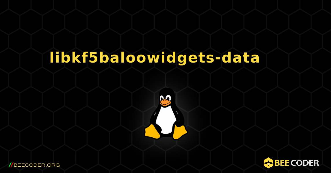 libkf5baloowidgets-data 를 설치하는 방법. Linux