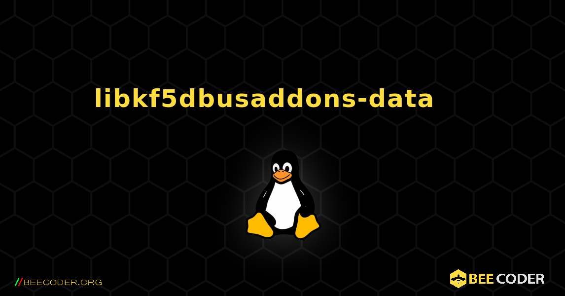 libkf5dbusaddons-data 를 설치하는 방법. Linux