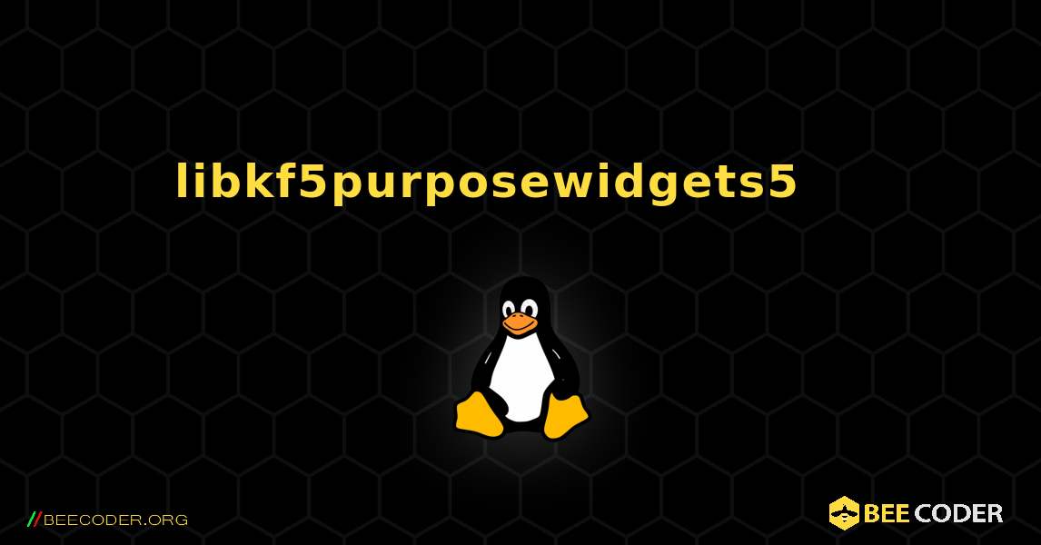 libkf5purposewidgets5 를 설치하는 방법. Linux