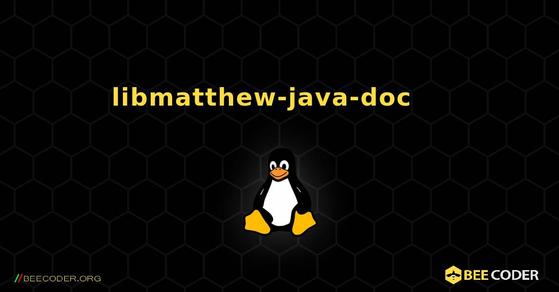 libmatthew-java-doc 를 설치하는 방법. Linux