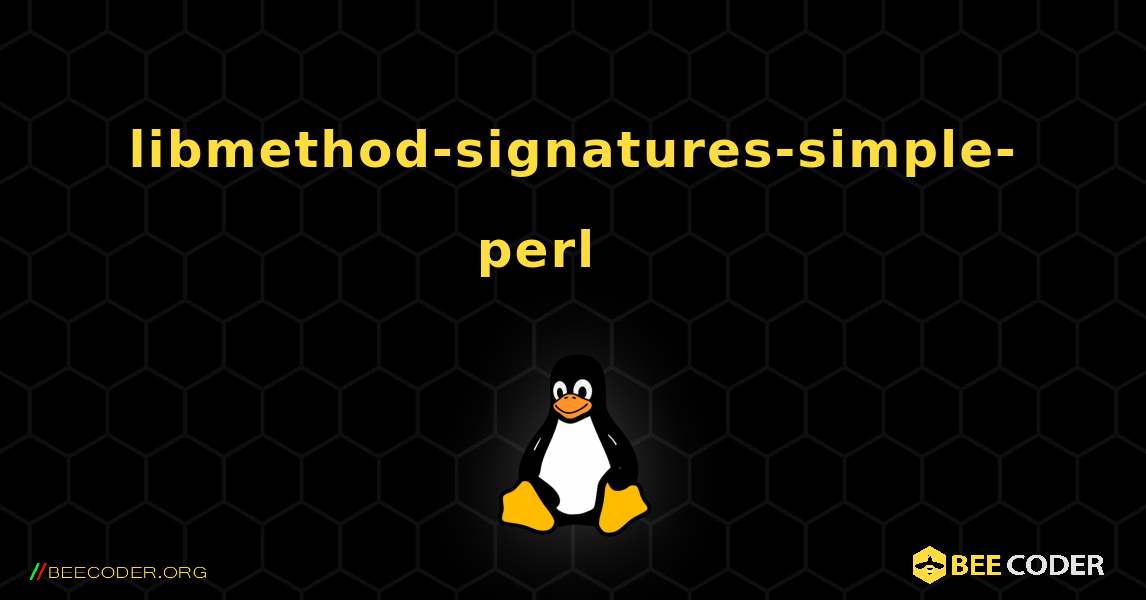 libmethod-signatures-simple-perl 를 설치하는 방법. Linux