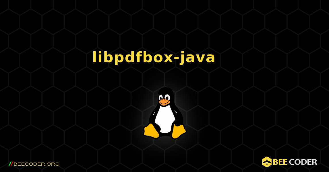 libpdfbox-java 를 설치하는 방법. Linux