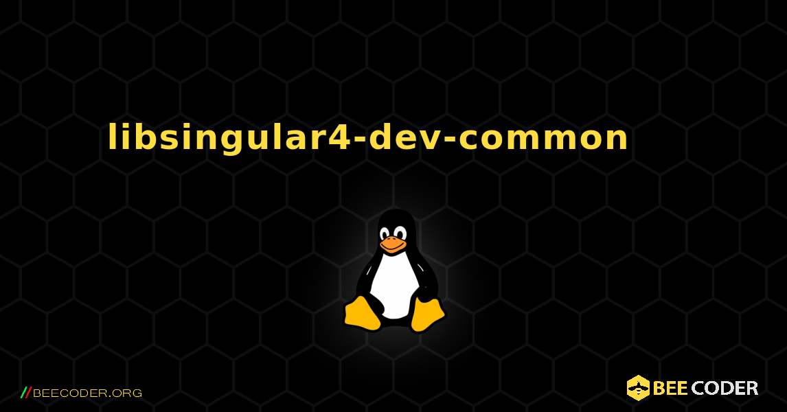 libsingular4-dev-common 를 설치하는 방법. Linux