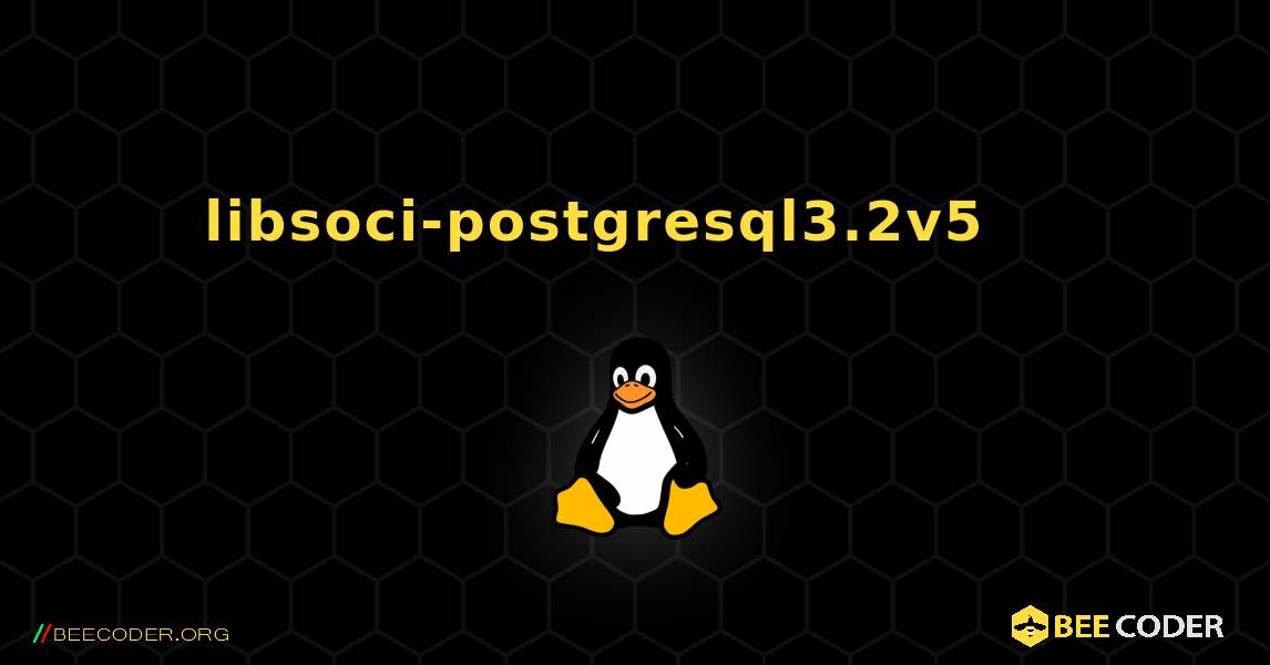 libsoci-postgresql3.2v5 를 설치하는 방법. Linux