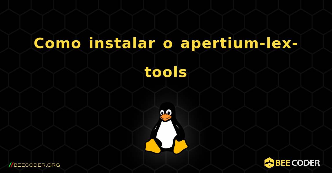 Como instalar o apertium-lex-tools . Linux