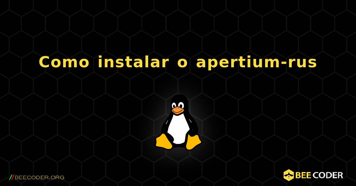 Como instalar o apertium-rus . Linux
