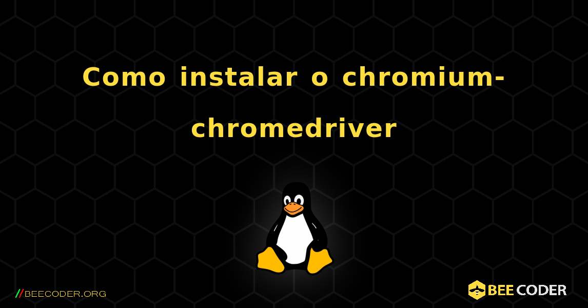 Como instalar o chromium-chromedriver . Linux