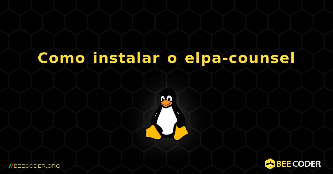 Como instalar o elpa-counsel . Linux