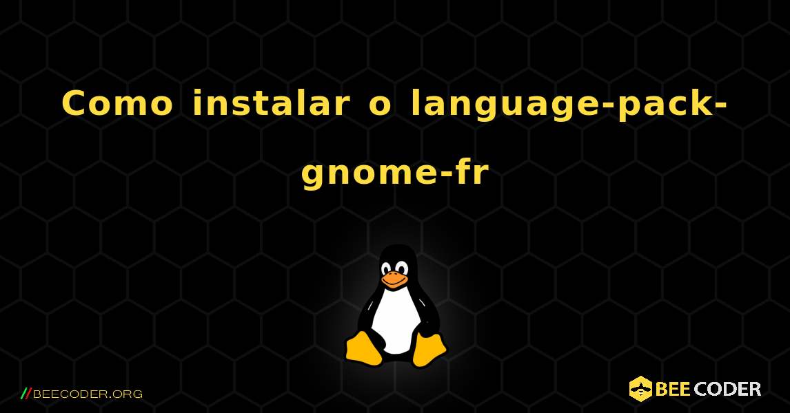 Como instalar o language-pack-gnome-fr . Linux