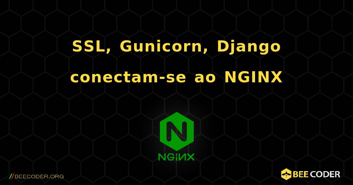 SSL, Gunicorn, Django conectam-se ao NGINX. NGINX