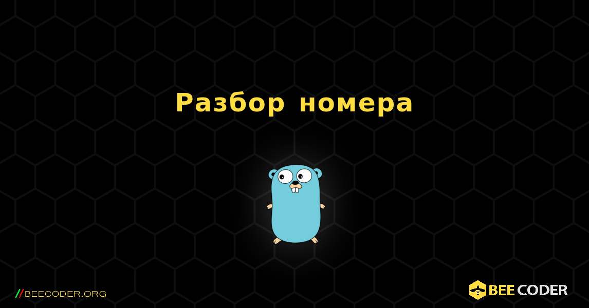 Разбор номера. GoLang