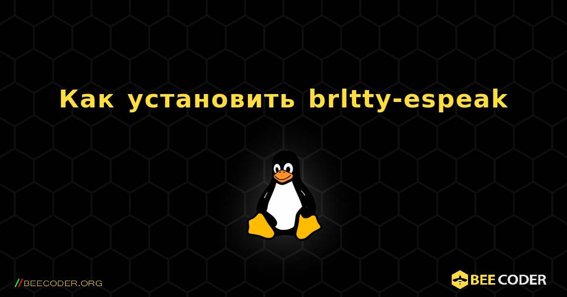 Как установить brltty-espeak . Linux