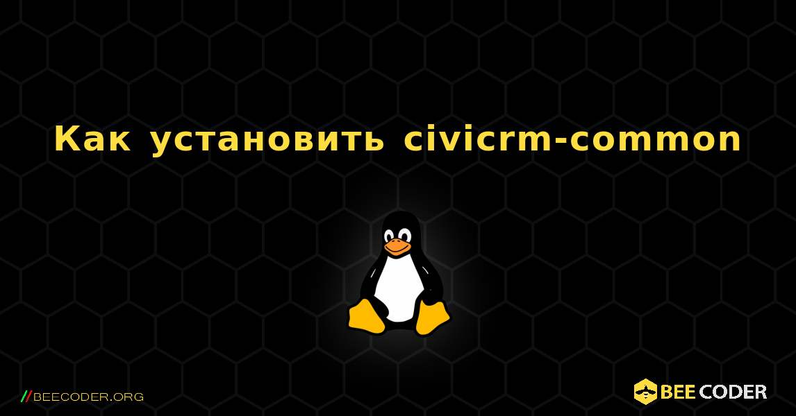 Как установить civicrm-common . Linux