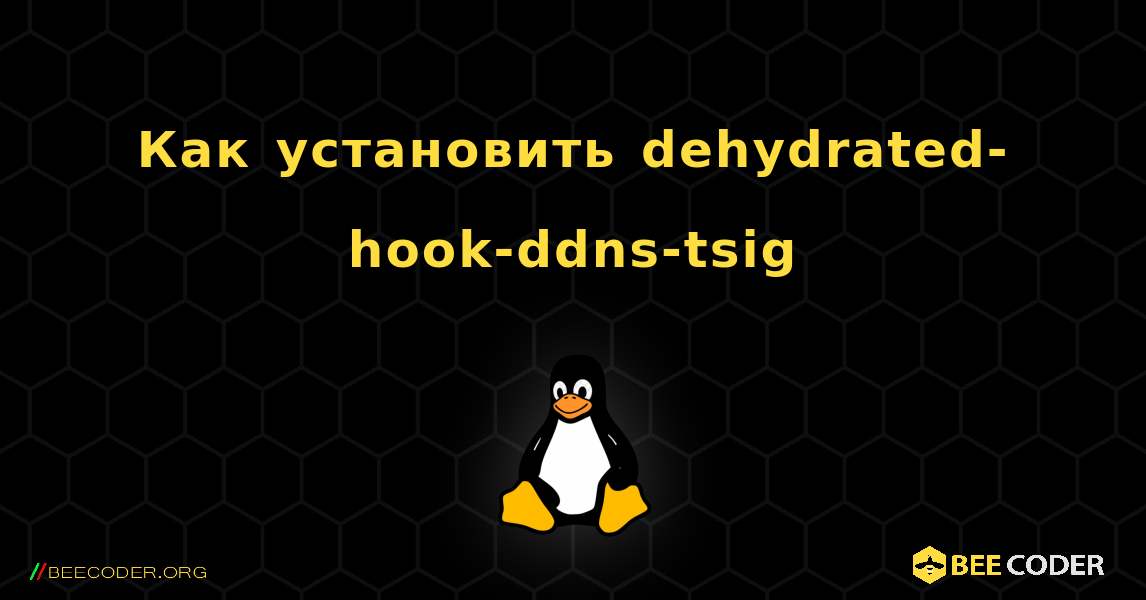 Как установить dehydrated-hook-ddns-tsig . Linux