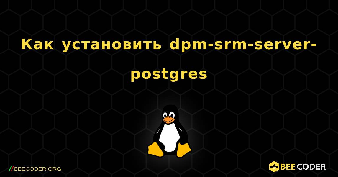 Как установить dpm-srm-server-postgres . Linux