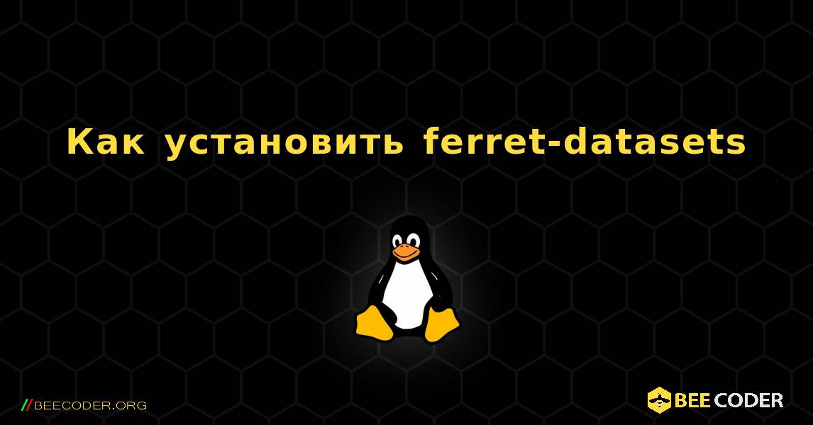 Как установить ferret-datasets . Linux