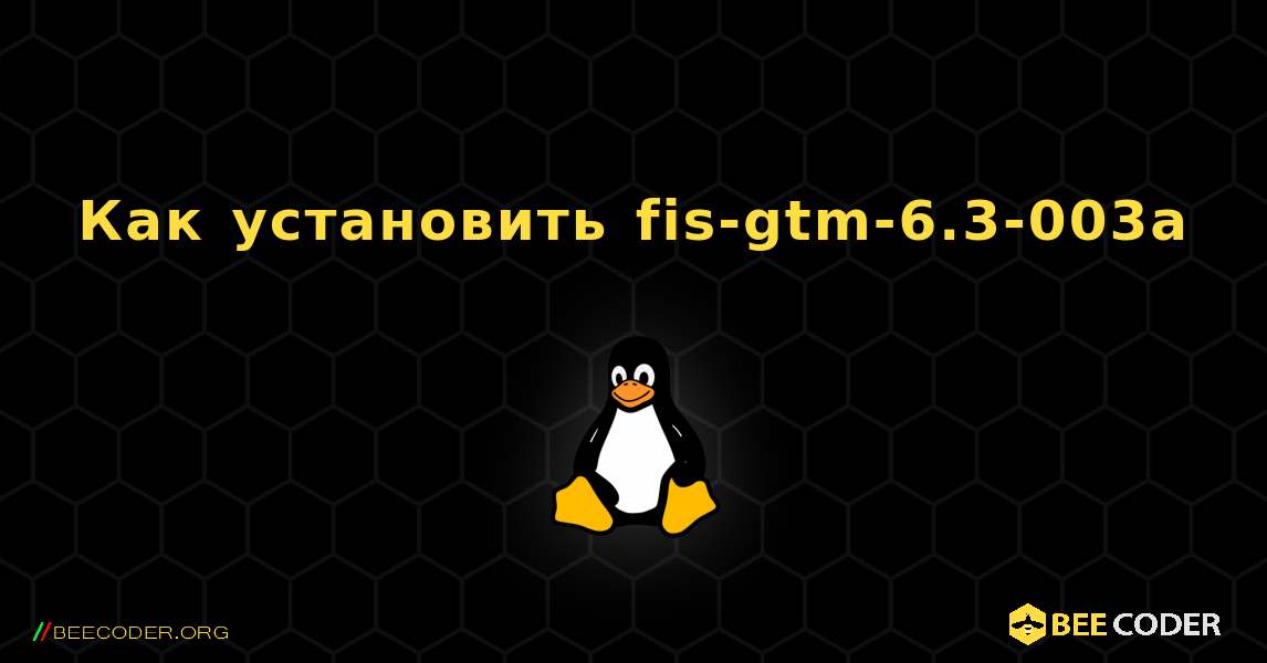 Как установить fis-gtm-6.3-003a . Linux