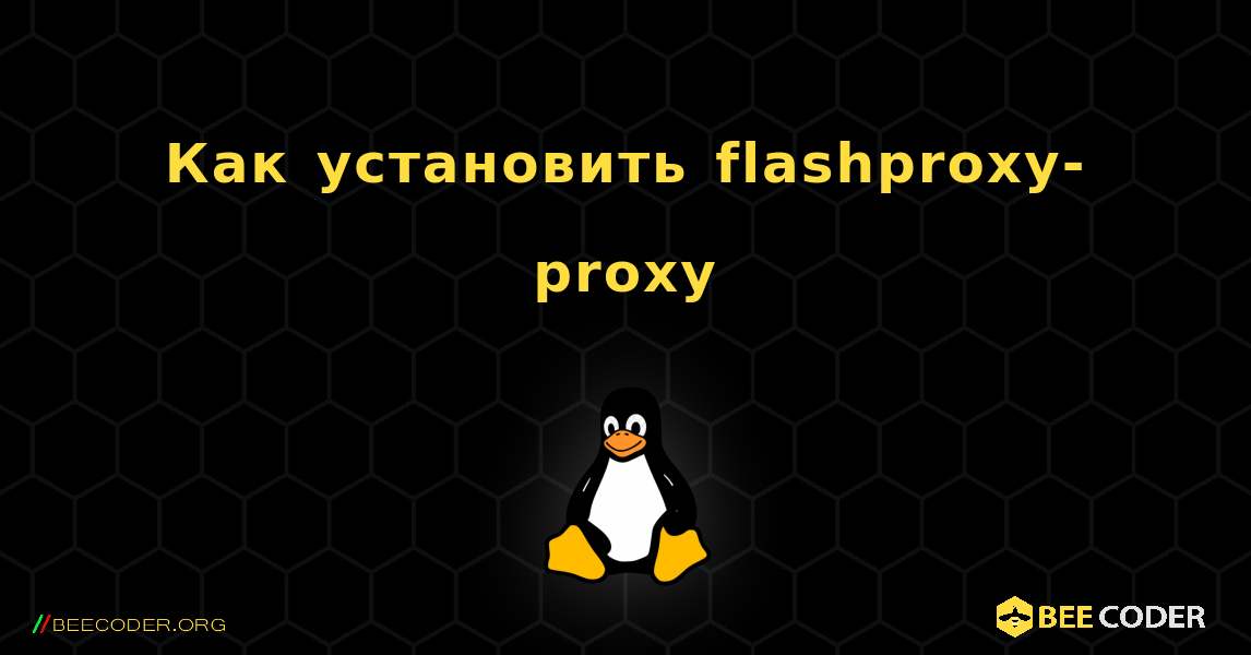 Как установить flashproxy-proxy . Linux