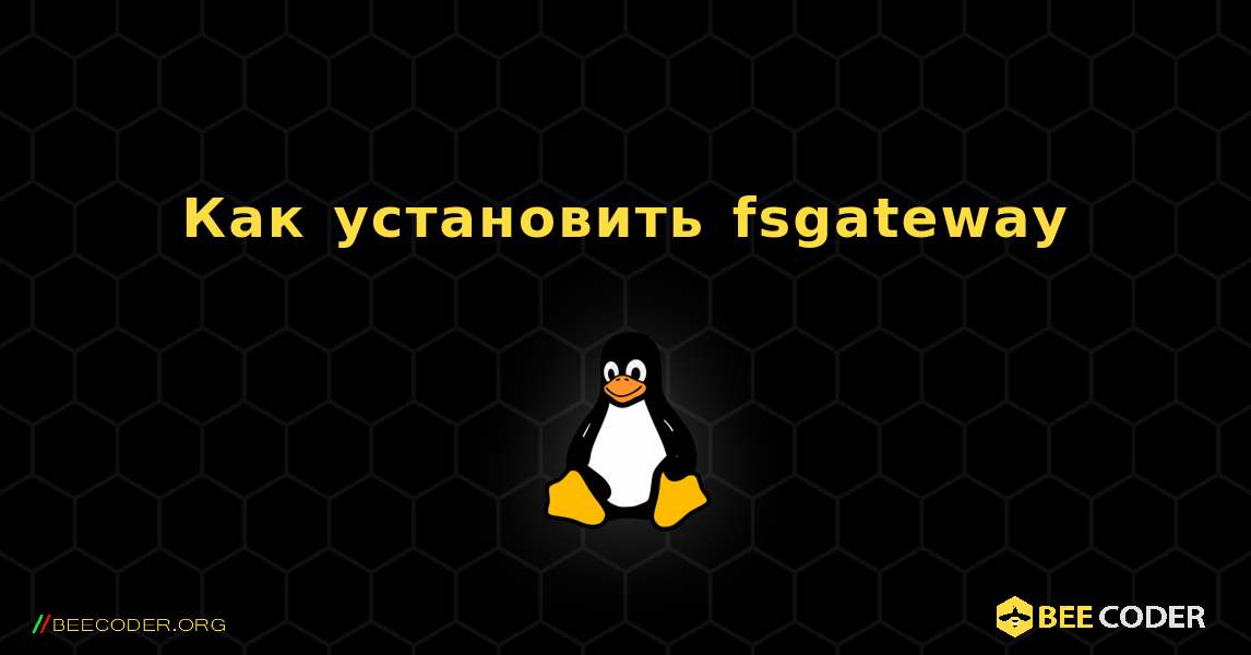 Как установить fsgateway . Linux
