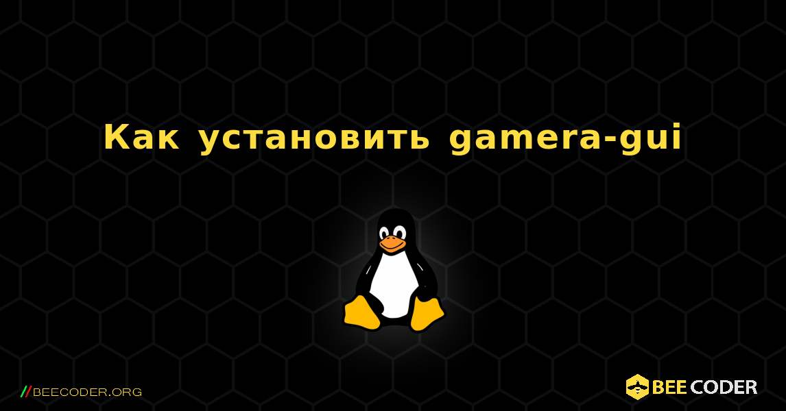 Как установить gamera-gui . Linux