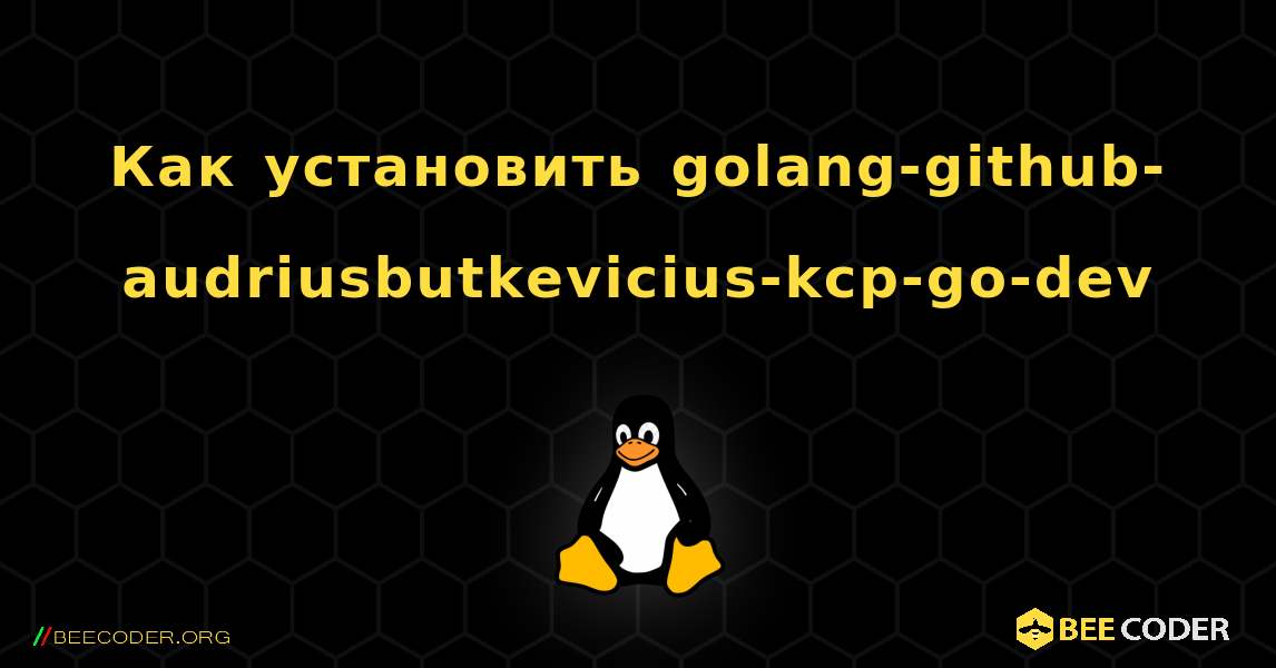 Как установить golang-github-audriusbutkevicius-kcp-go-dev . Linux