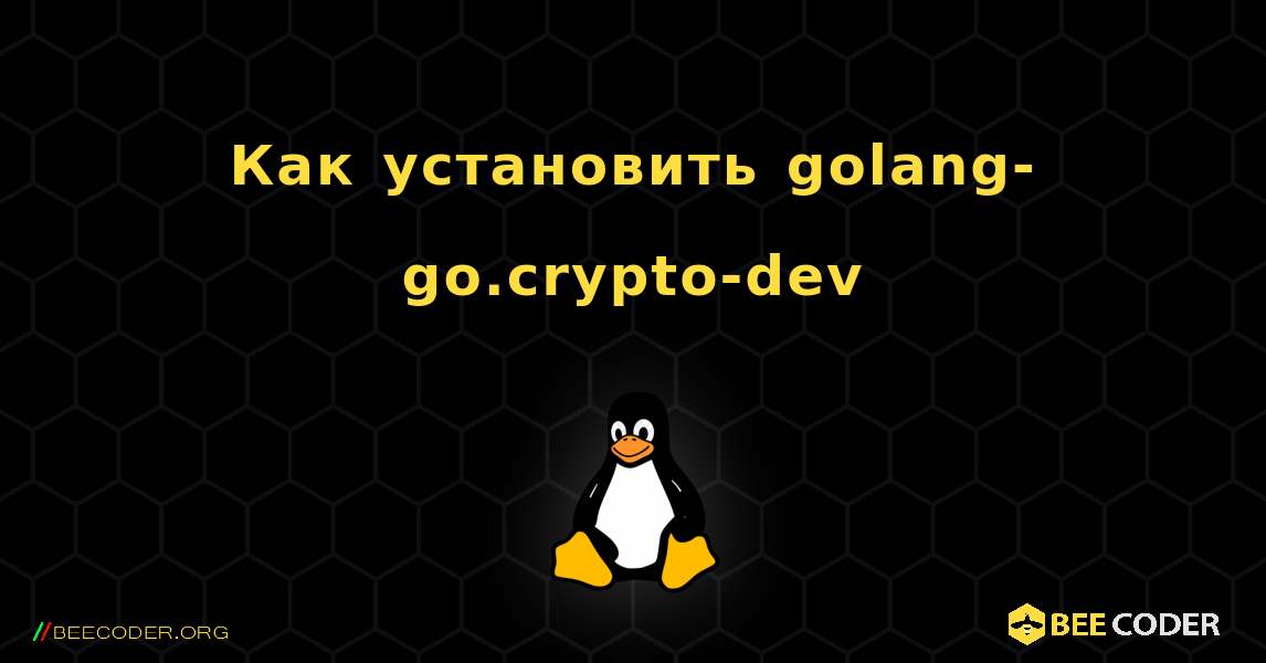 Как установить golang-go.crypto-dev . Linux