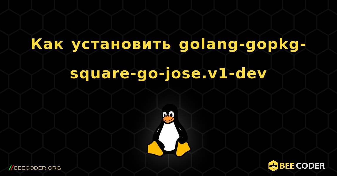 Как установить golang-gopkg-square-go-jose.v1-dev . Linux