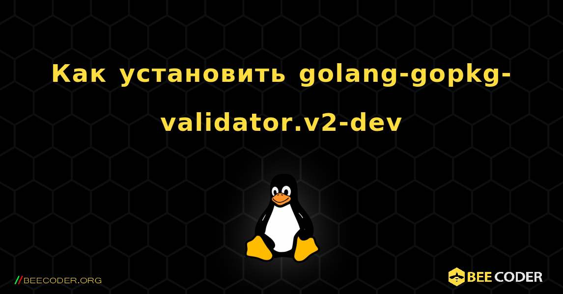 Как установить golang-gopkg-validator.v2-dev . Linux